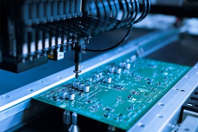 Automated equipment assembling an electronic circuit board